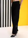 KOTTY Women Boot-Leg High Rise Black Jeans