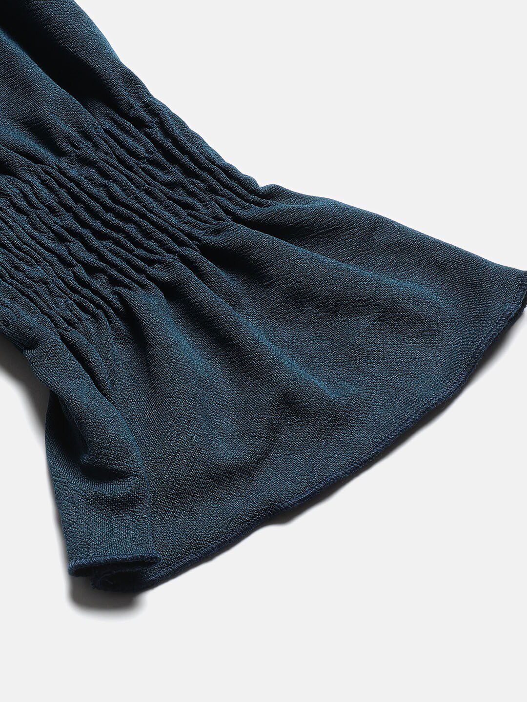 Kotty Green Tie-Up Neck Bell Sleeve Top