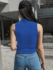 Kotty Women High Neck Sleeveless Fitted Crop Top