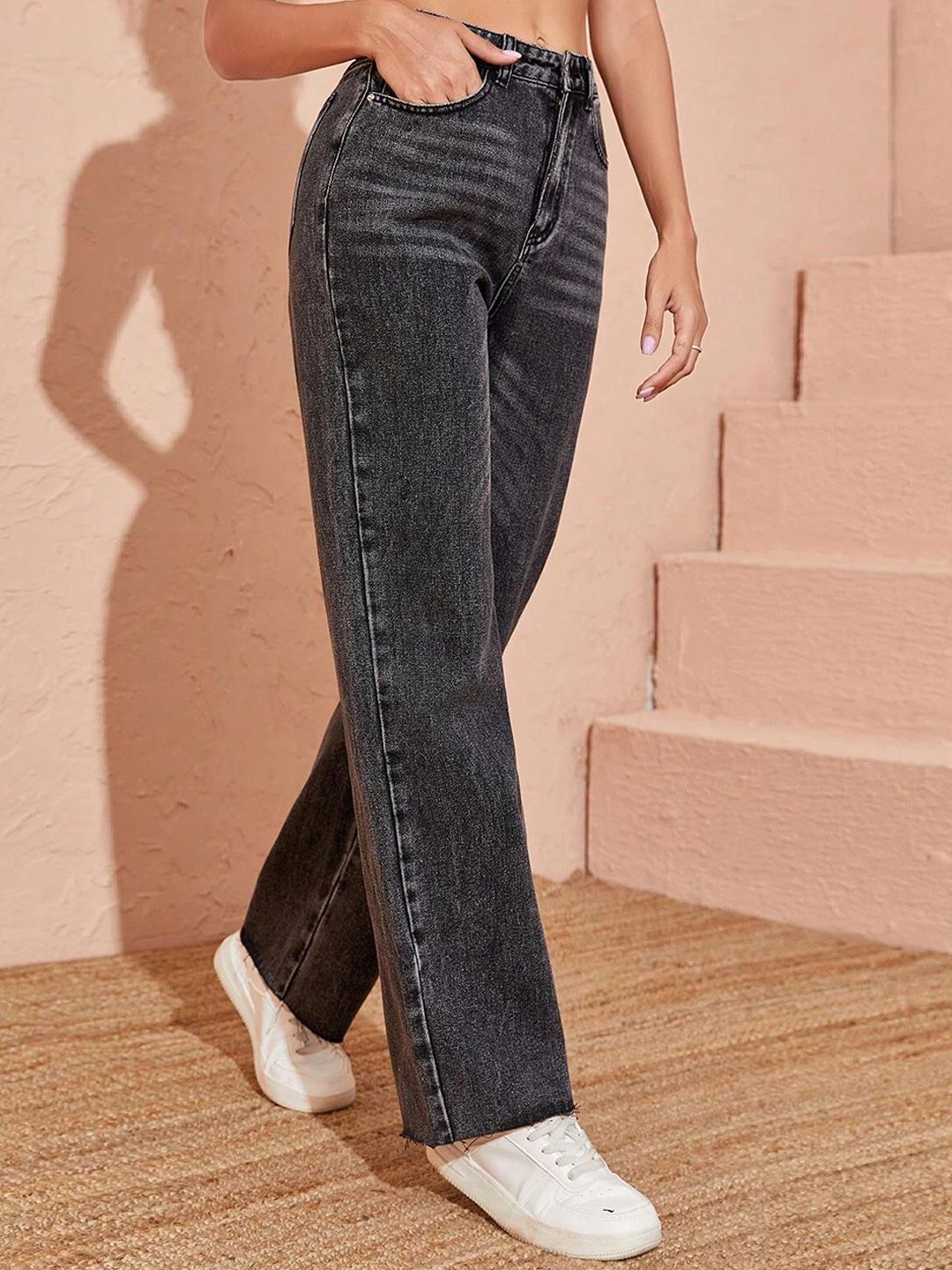 Kotty Women Jean Straight Fit High Rise Stretchable Jeans