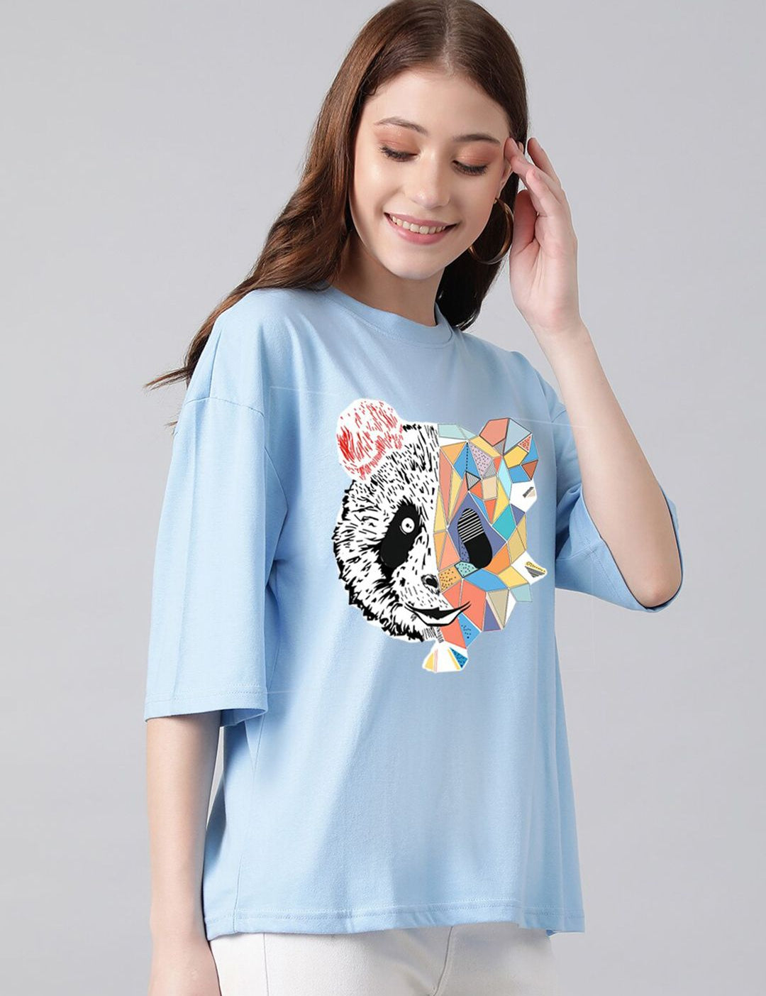 Kotty Graphic Printed Casual Oversized T-shirt