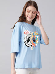 Kotty Graphic Printed Casual Oversized T-shirt