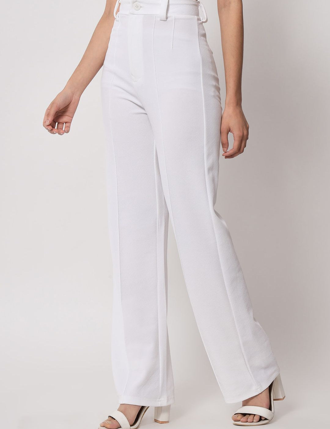 Kotty Women Pack Of 2 Relaxed Straight Leg Fit High-Rise Easy Wash Trousers