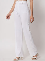 Kotty Women Pack Of 2 Relaxed Straight Leg Fit High-Rise Easy Wash Trousers