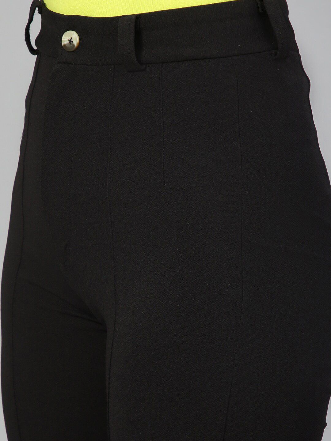 KOTTY BIZwear Women Relaxed Straight Fit High-Rise Easy Wash Trousers