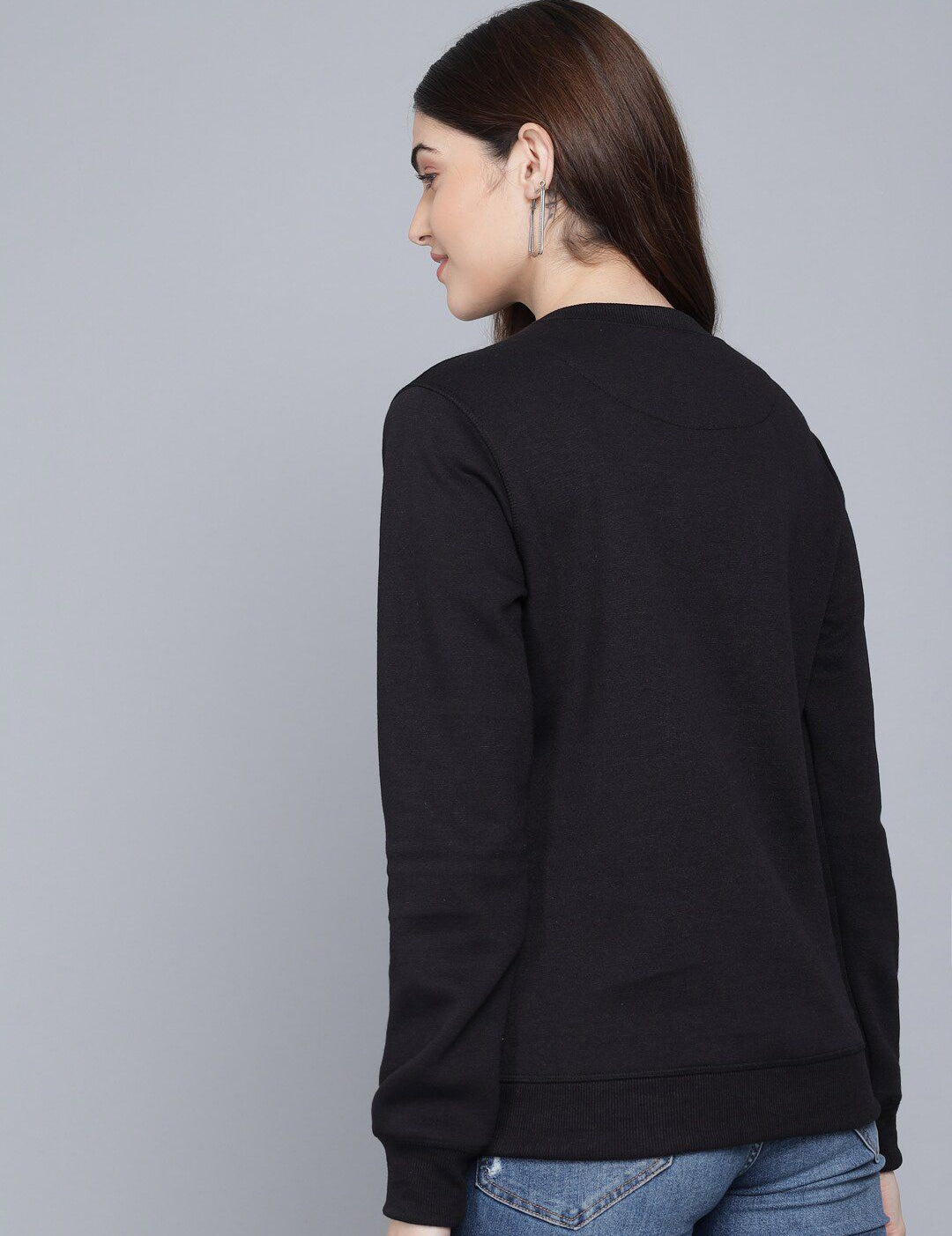 Kotty Women Black Tiger Printed Sweatshirt