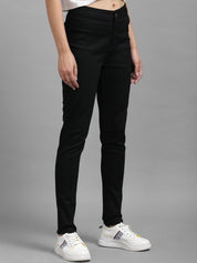 Kotty Women Black Skinny Fit Mid-Rise Clean Look Jeans