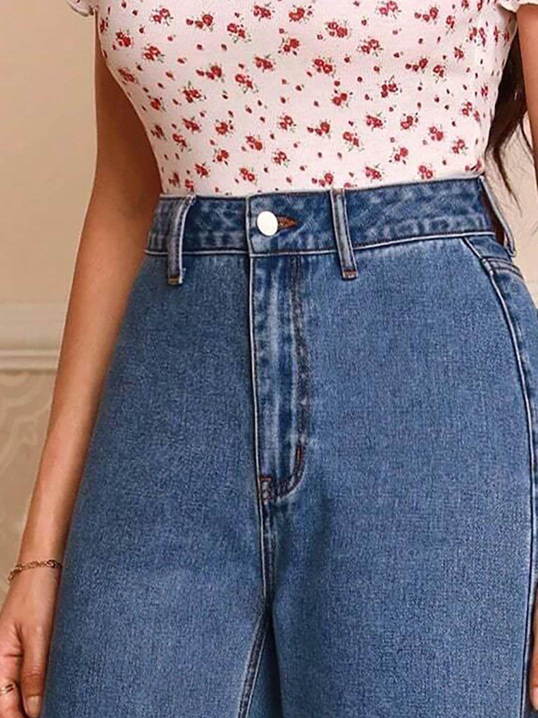 Kotty Women Jean Straight Fit High-Rise Stretchable Cotton Jeans