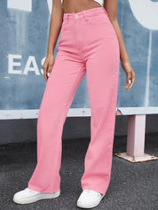 Kotty Women Pink Jean Straight Fit Stretchable Jeans