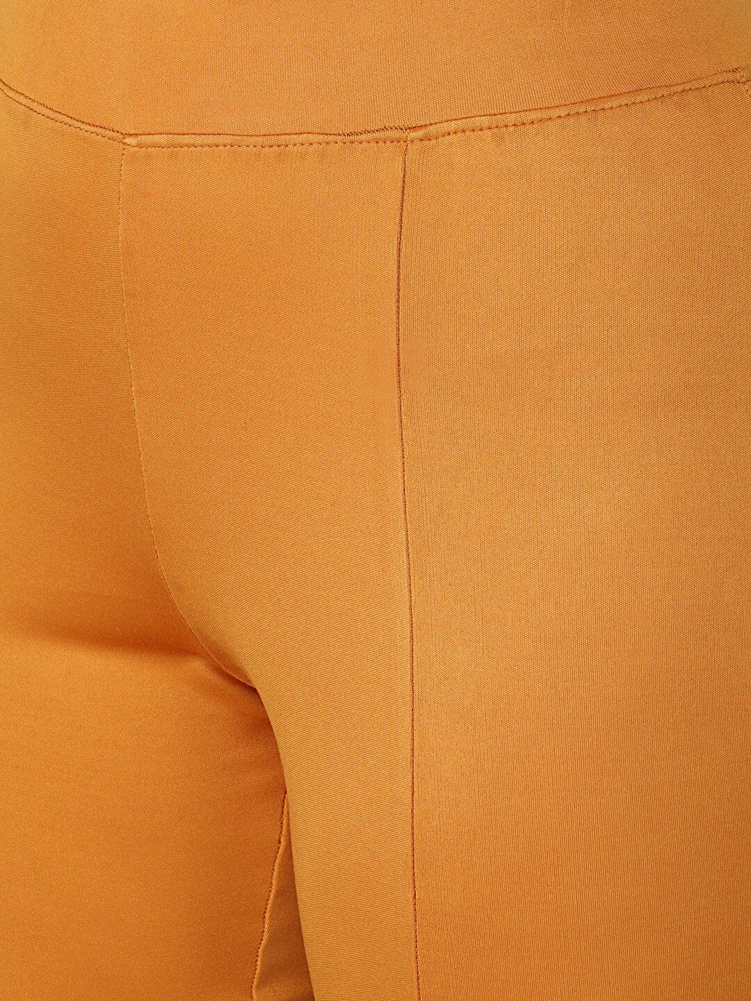 Kotty Women Yellow Flared High-Rise Bootcut Trousers Bootcut Trousers