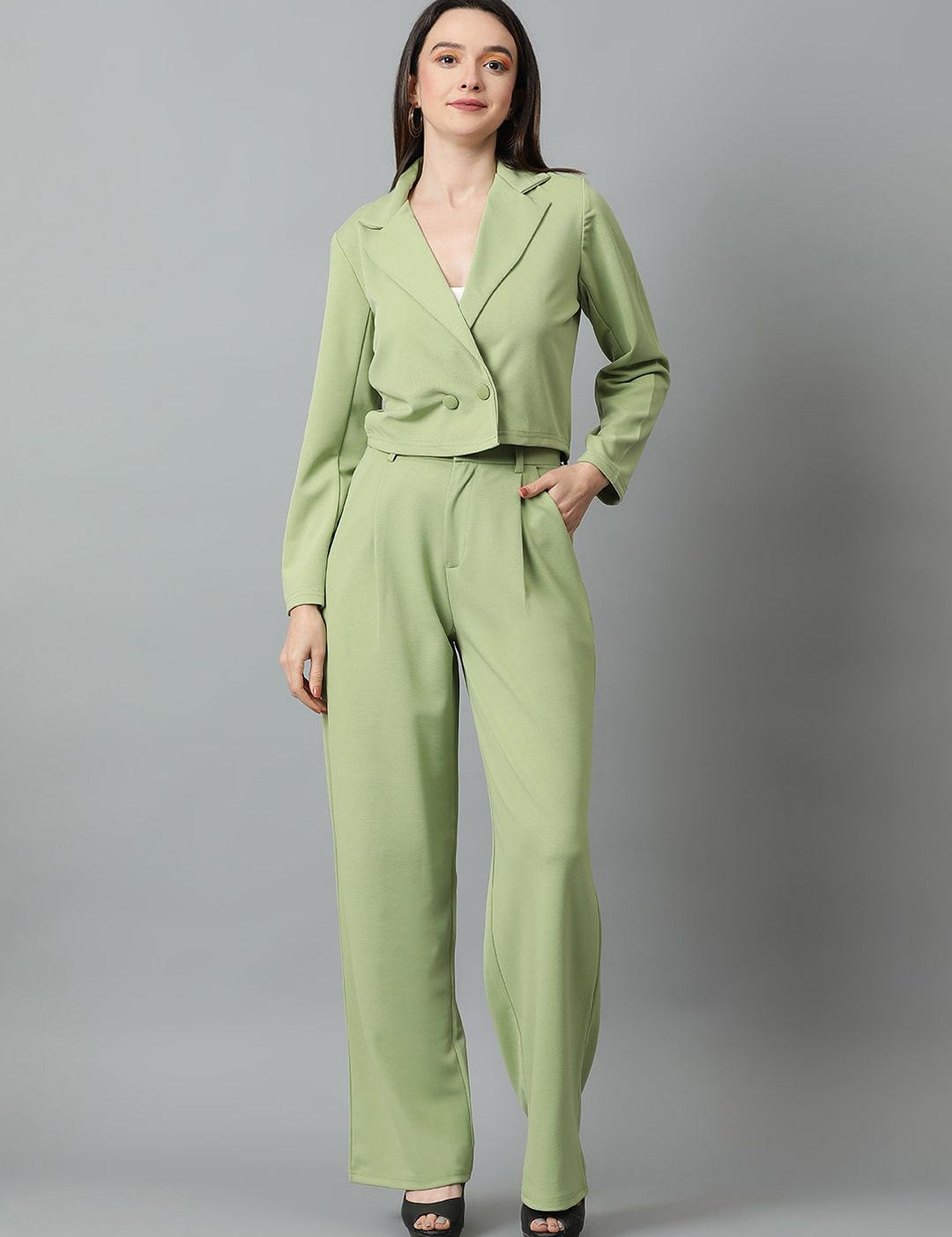 KOTTY BIZwear Basics Notched Lapel Collar Blazer With Trousers Co-Ords