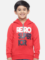 Kotty Boys Red Printed Sweatshirt