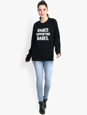 Kotty Women Black Printed Sweatshirt