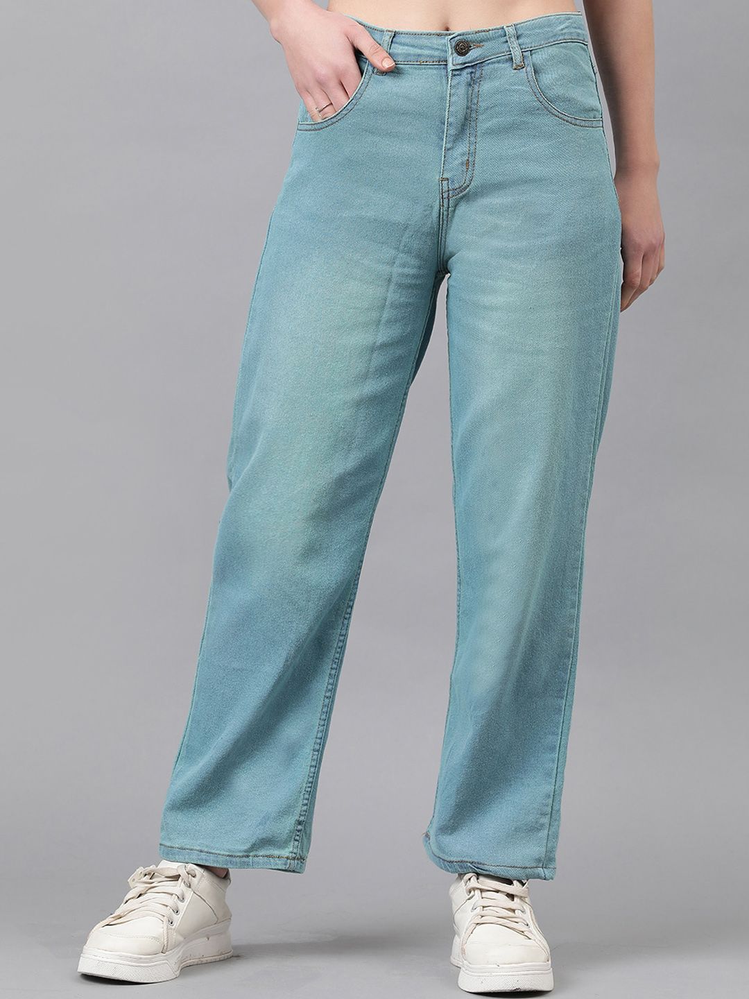 Kotty Women Jean Straight Fit Clean Look Stretchable Jeans