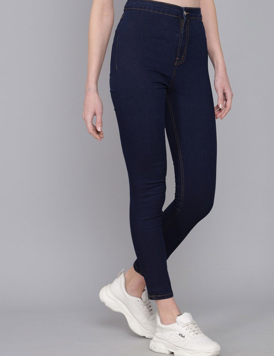 Kotty Women Skinny Fit High-Rise Denim Trousers