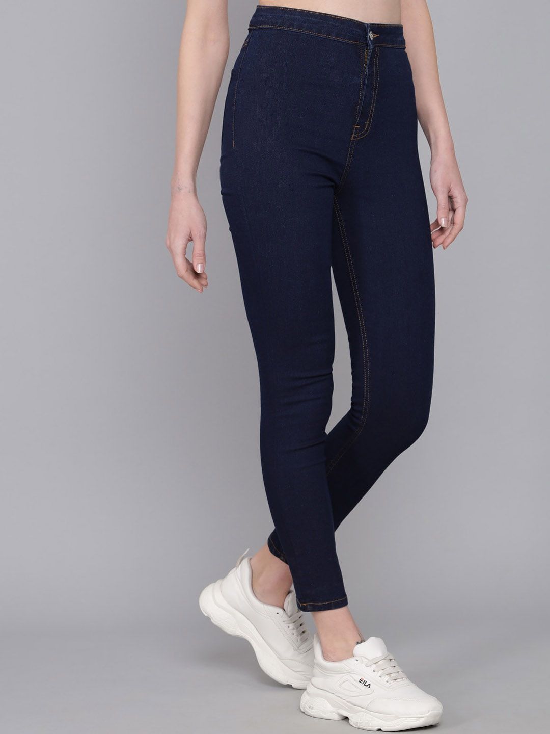 Kotty Women Skinny Fit High-Rise Denim Trousers