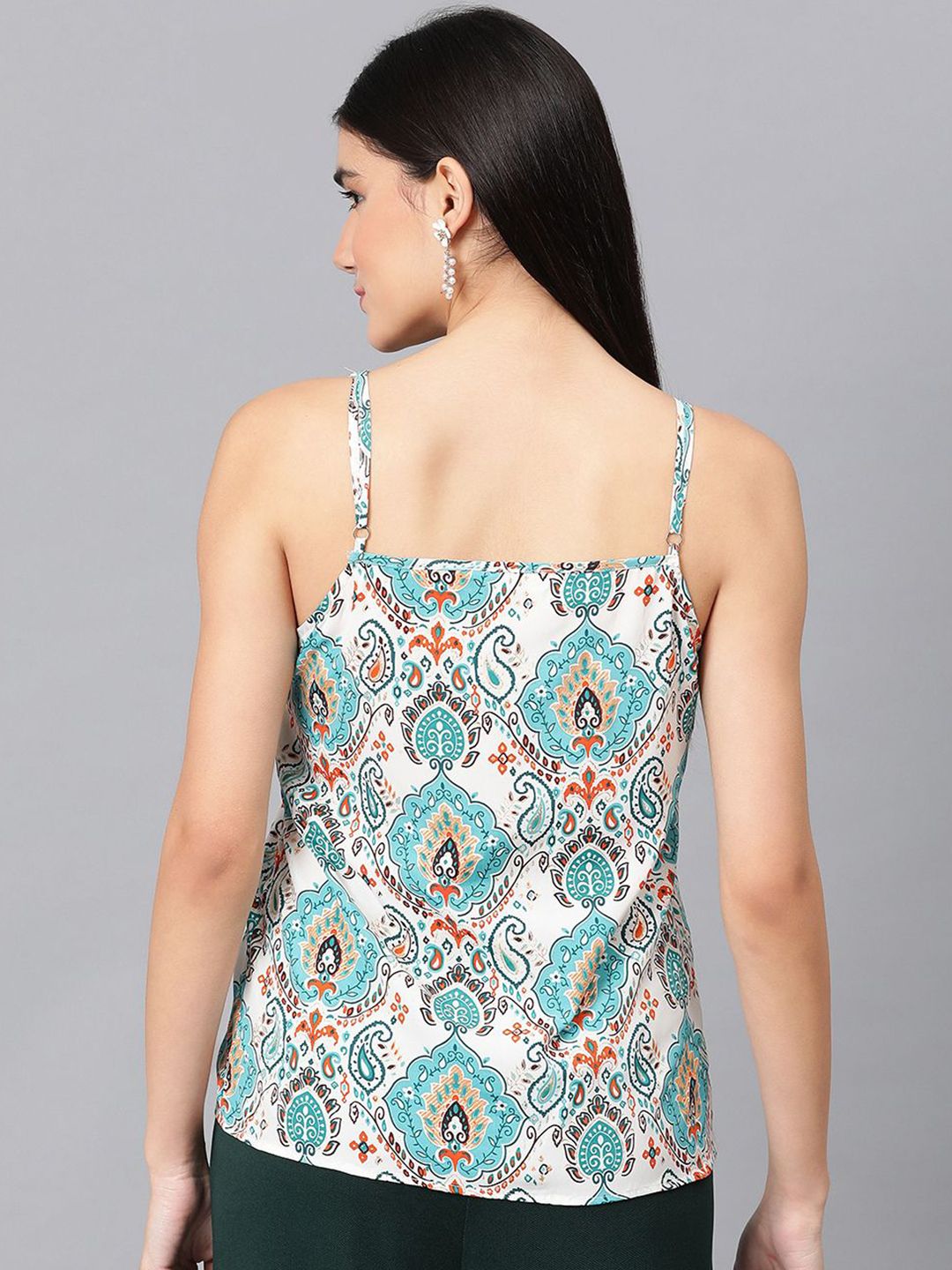 Kotty Ethnic Printed Shoulder straps Top