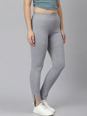 Kotty Women Grey Solid Straight-Fit Track Pants