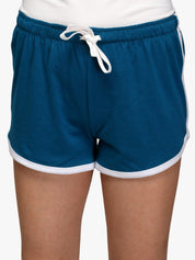 Kotty Women Blue Solid Regular Fit Knitted Hot Pants