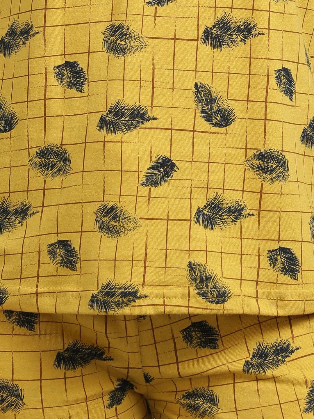 Kotty Women Yellow Printed Night suit