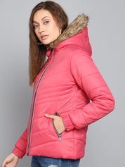 Kotty Women Pink Outdoor Puffer Jacket