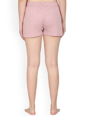 Kotty Women Pink Printed Lounge Shorts KTTSLEEPSHORTS237