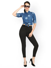 Kotty Women Black Skinny Fit High-Rise Clean Look Stretchable Jeans