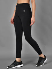 Kotty Women Black Solid Tights