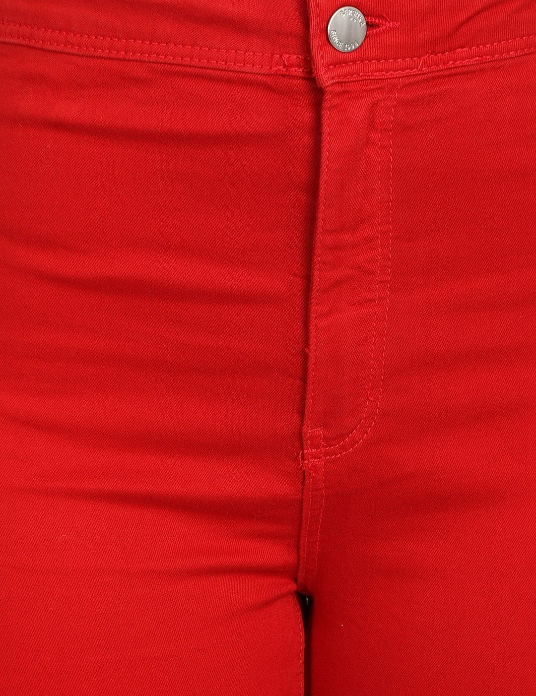 Kotty Women Red Skinny Fit High-Rise Clean Look Stretchable Jeans