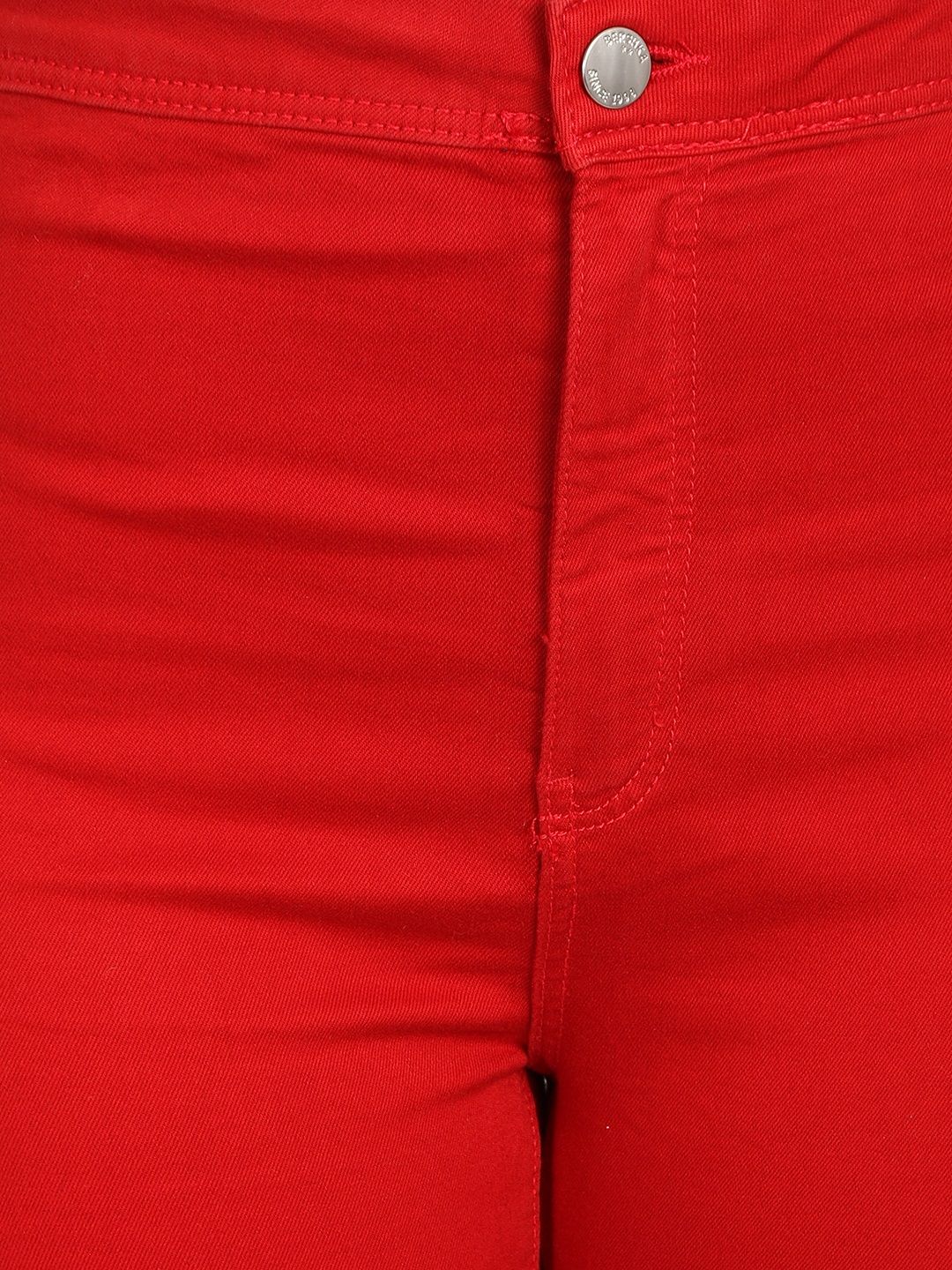 Kotty Women Red Skinny Fit High-Rise Clean Look Stretchable Jeans