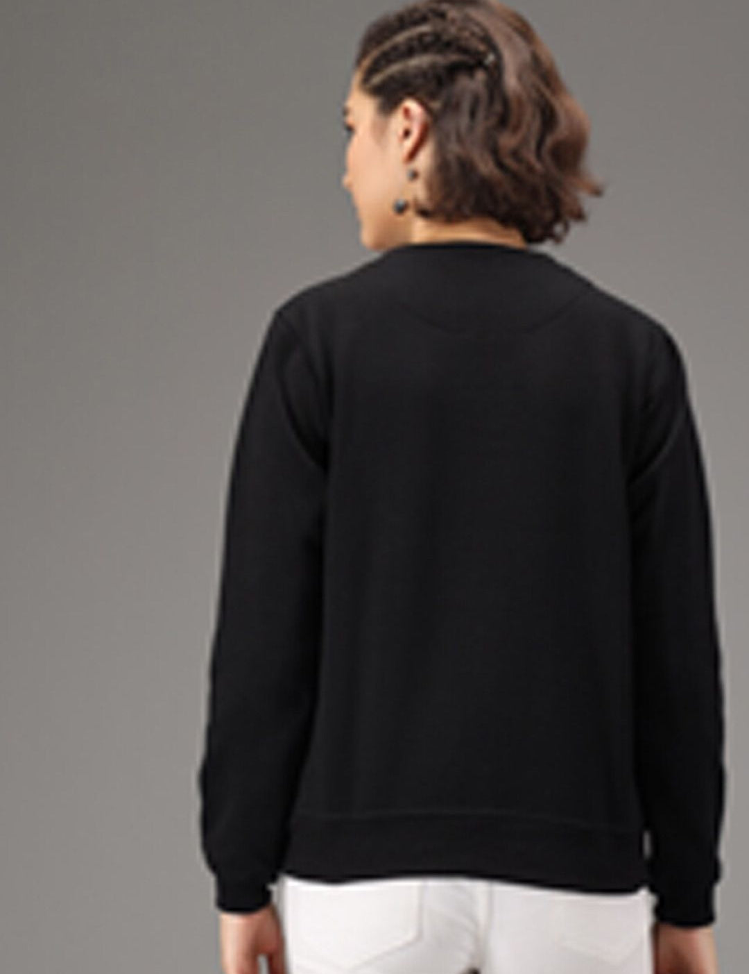 Kotty Women Black Printed Sweatshirt