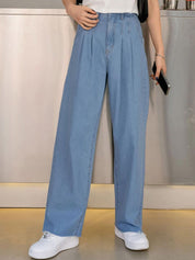 Kotty Women Jean Straight Fit High-Rise Clean Look Stretchable Jeans