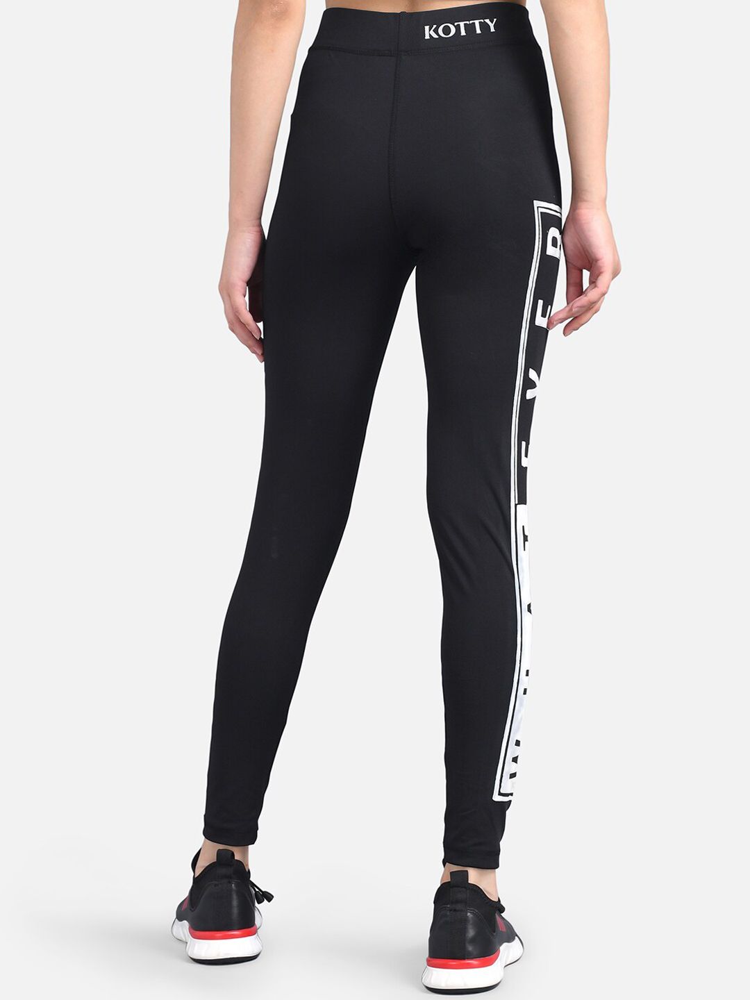 Kotty Women Black & White Printed Tights