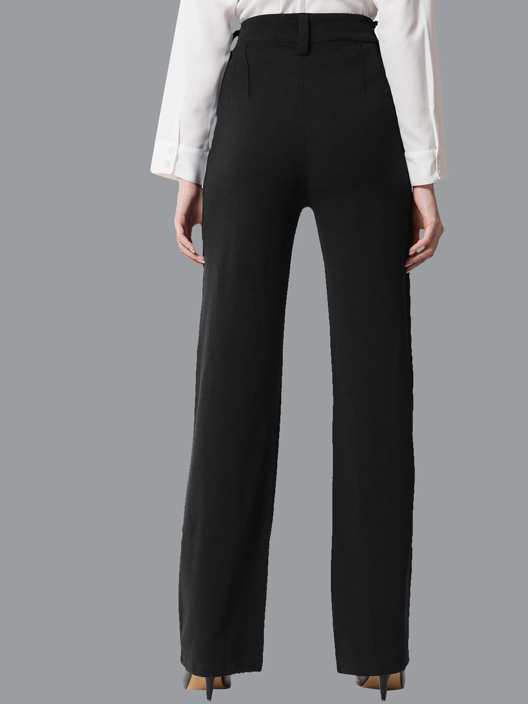 KOTTY BIZwear Women Pack Of 2 Straight Fit High-Rise Easy Wash Pleated Parallel Trousers