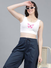 Kotty Women High-Rise Easy Wash Cotton Cargos Trousers