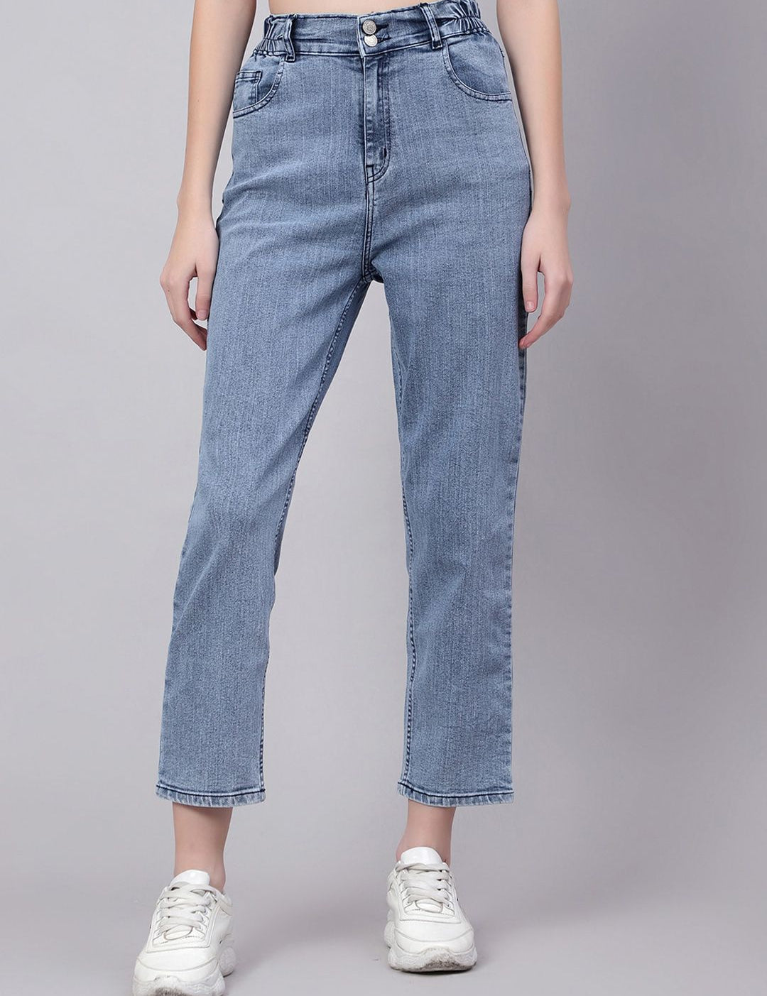 Kotty Women High-Rise Stretchable Cropped Jeans