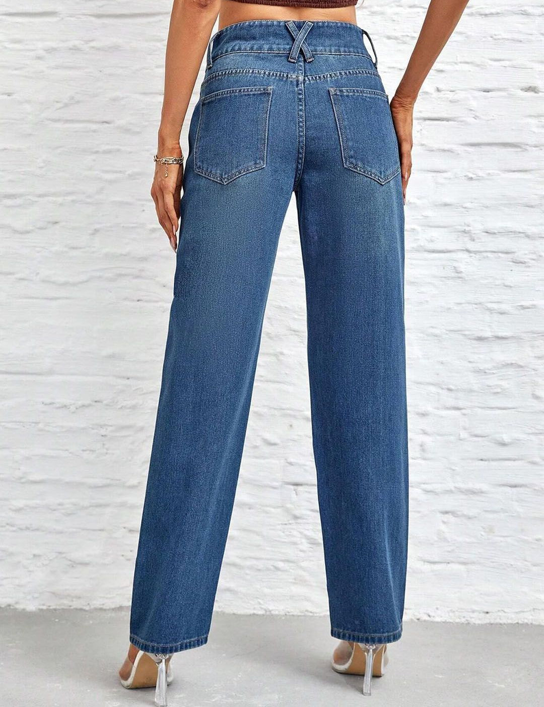 Kotty Women Straight Fit High-Rise Stretchable Jeans