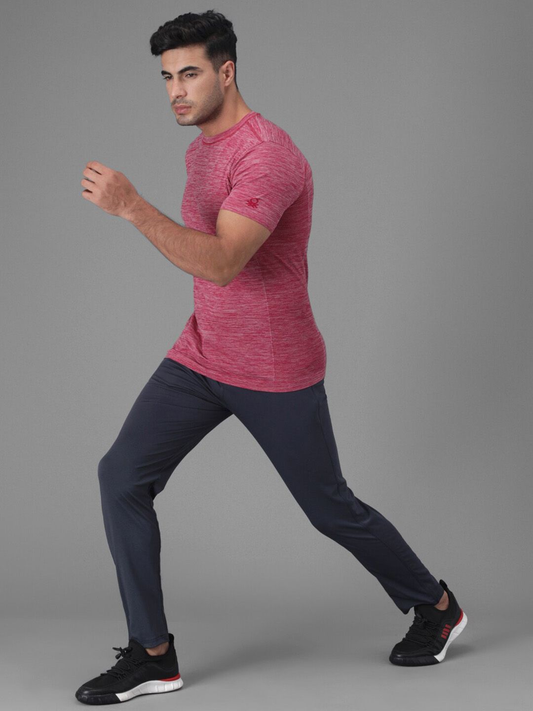 Kotty Men Navy Blue Solid Track Pants