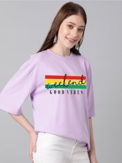 KOTTY Basics Typography Printed Oversized T-shirt