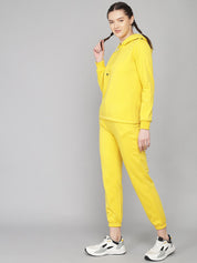 Kotty Woman Yellow Hooded Sweatshirt and Sweatpant Set