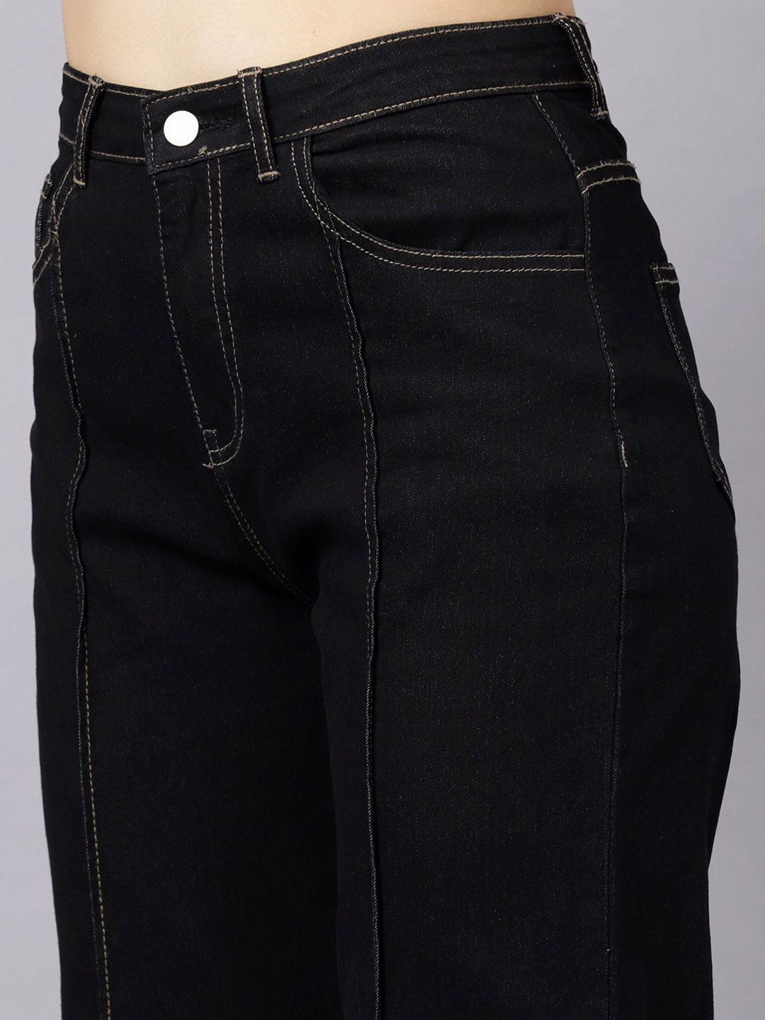 KOTTY Basics Women Straight Fit High-Rise Stretchable Jeans