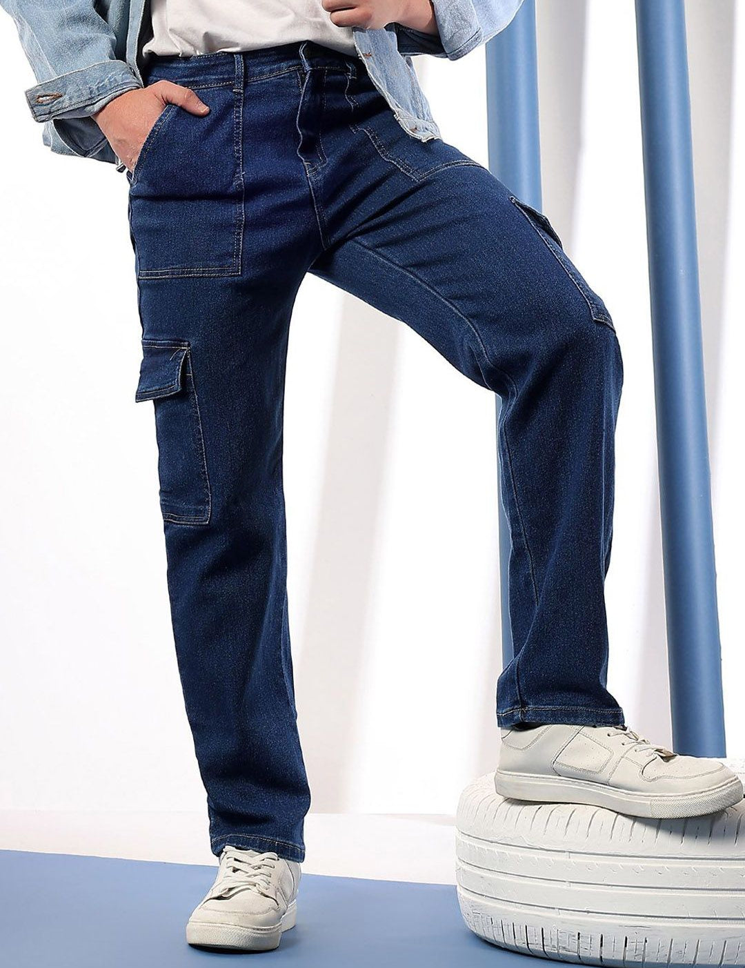 Kotty Men Comfort Regular Fit Mid-Rise Stretchable Jeans