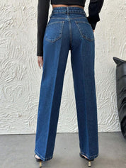 Kotty Women Straight Fit High-Rise Stretchable Jeans