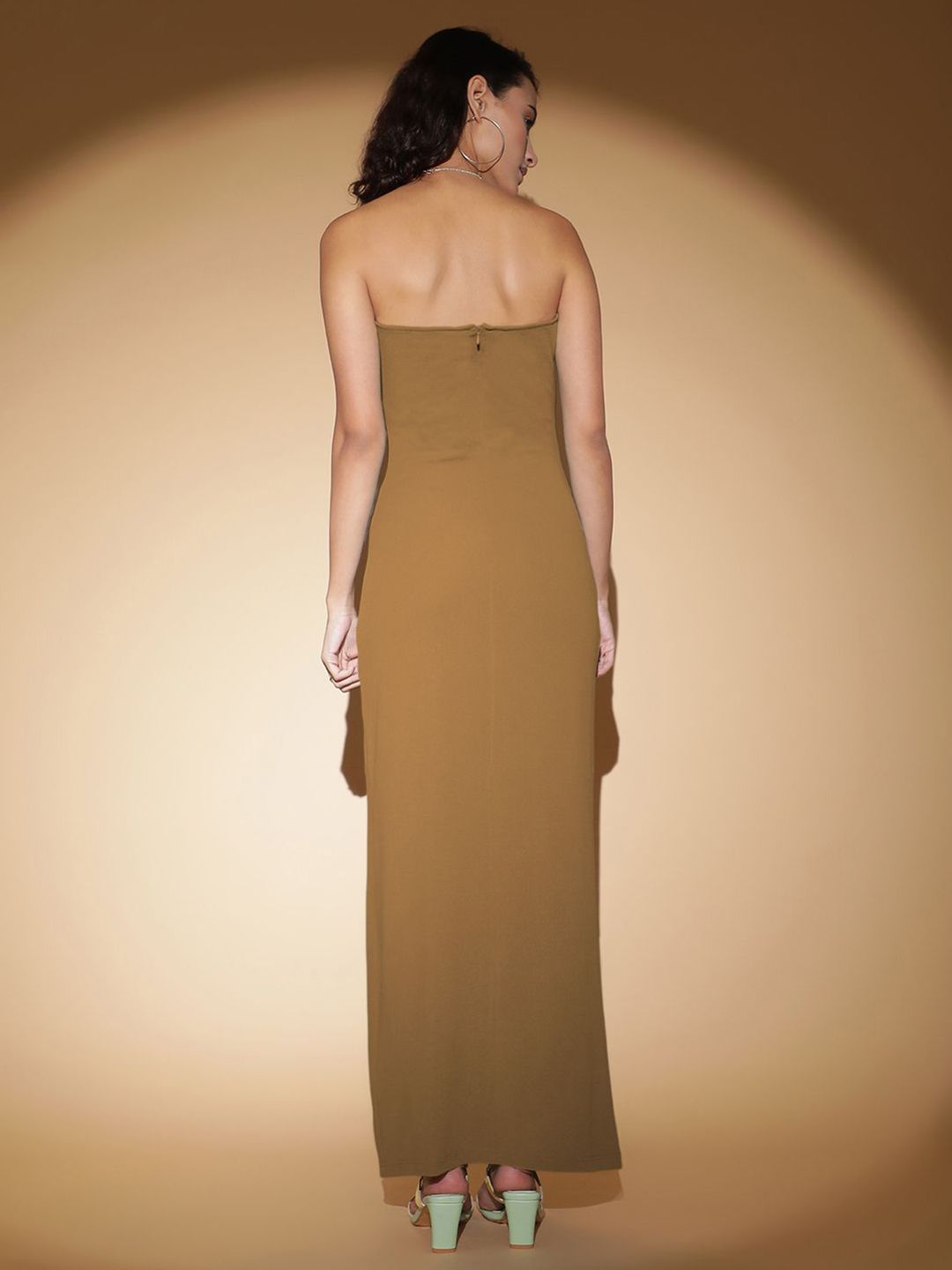 Kotty Women Off-Shoulder Strapless Sleeveless Maxi Bodycon Dress  Maxi Dress