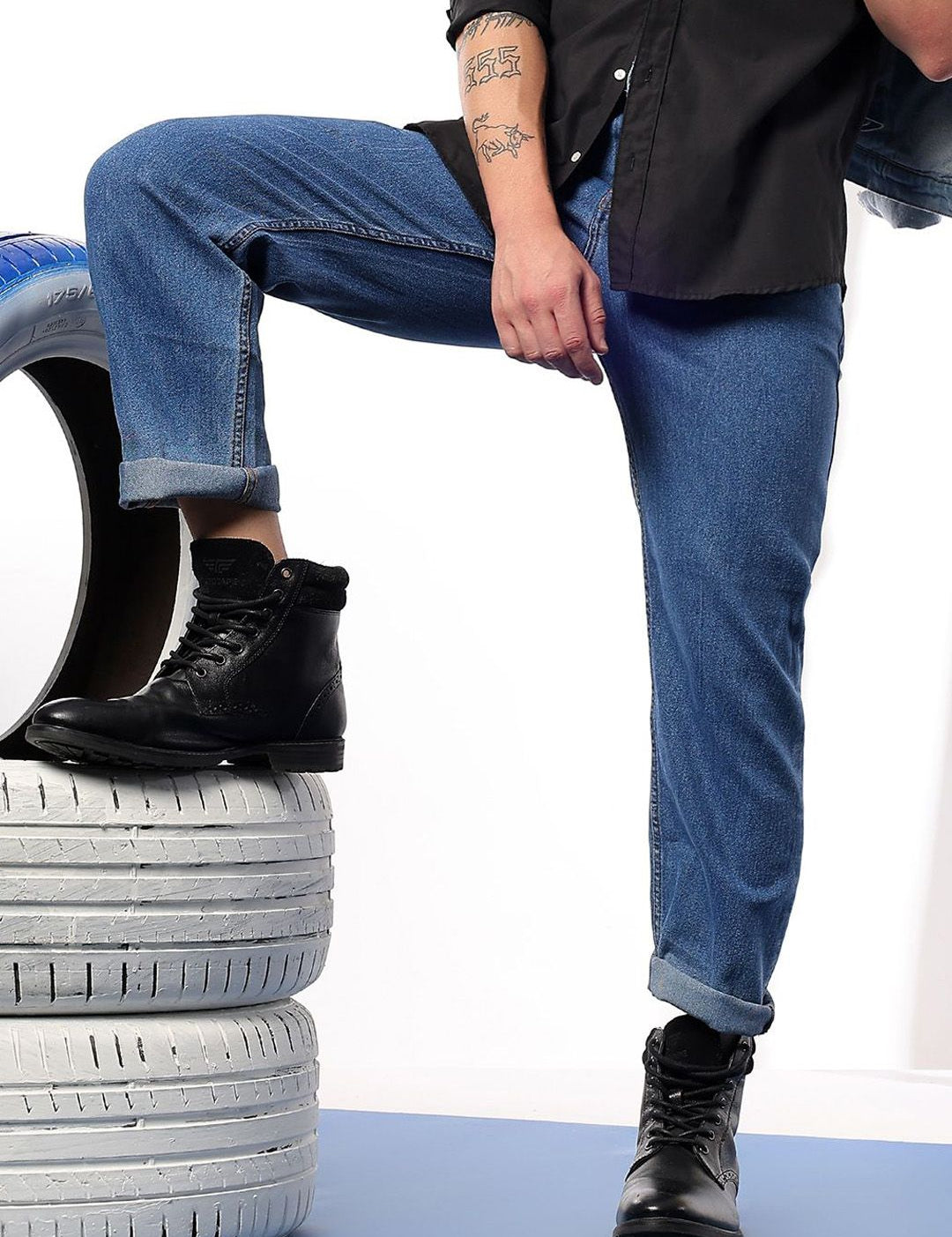 Kotty Men Comfort Regular Fit Mid-Rise Stretchable Jeans