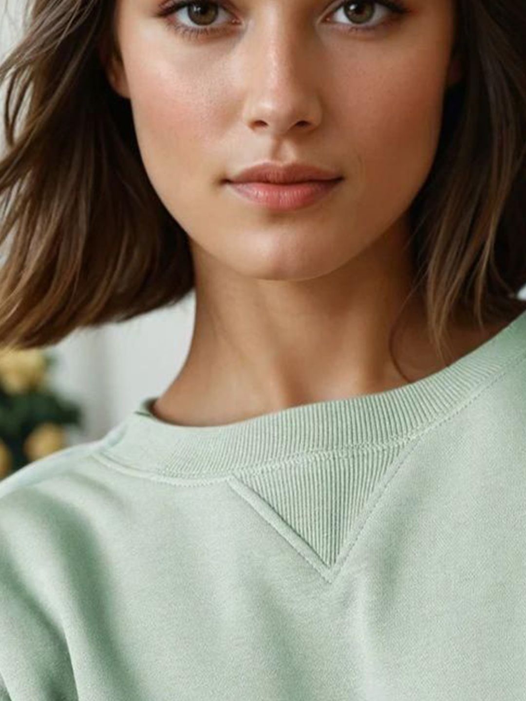 Kotty Women Round Neck Long Sleeves Cotton Pullover Sweatshirt