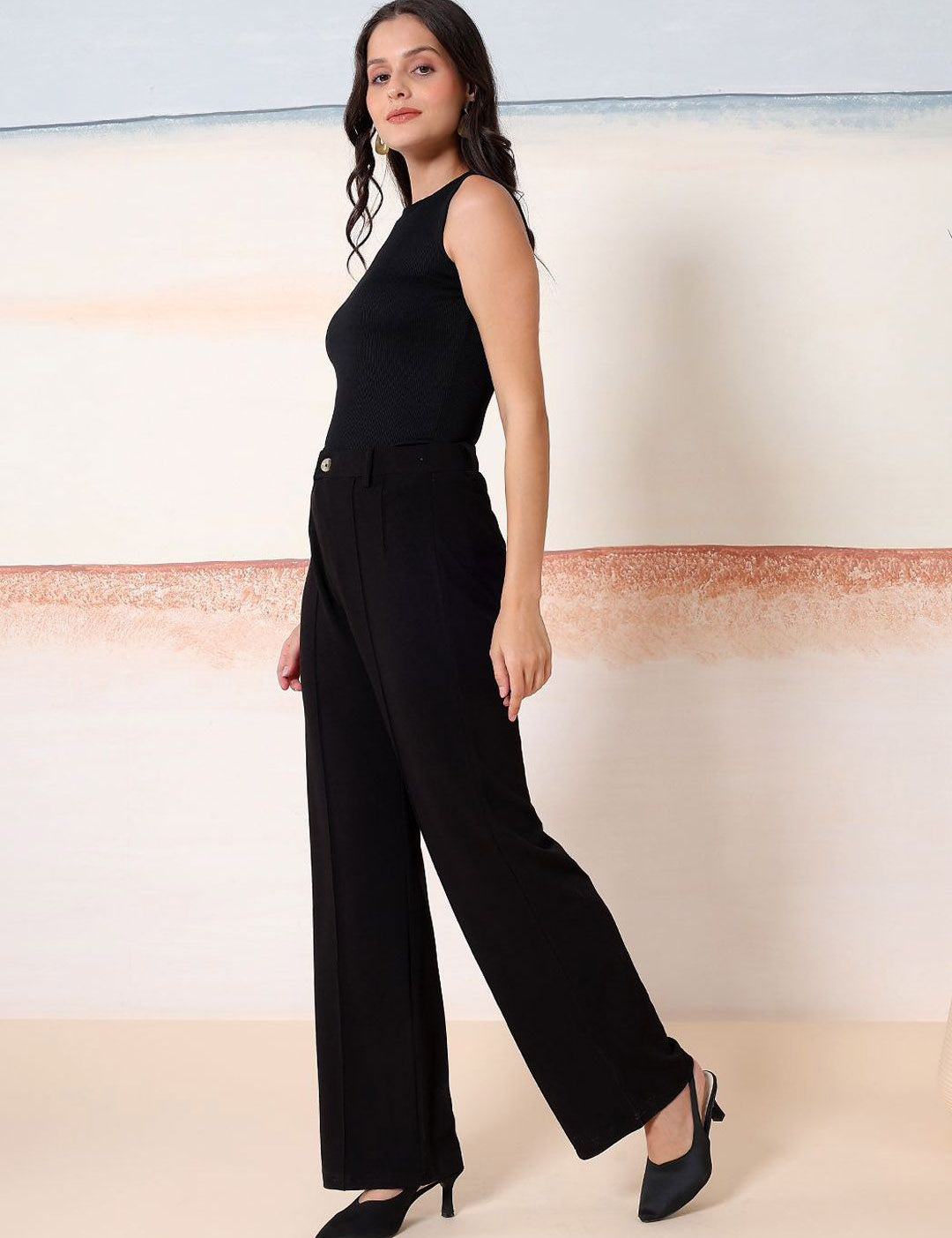 Kotty Relaxed Fit Round Neck Top With Trousers Co-Ords Set