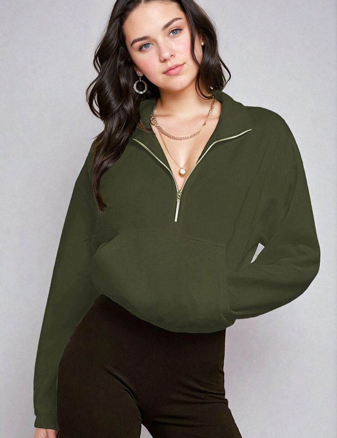 Kotty Women Turtle Neck Pullover Sweatshirt
