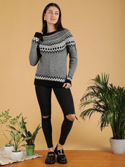 Kotty Women Geometric Design Cotton Cardigan