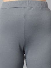 Kotty Grey Scoop Neck Top With Trouser